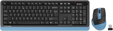 TECH FG1035 Q Türkçe FN-Multiedya Klavye+ Optik Mouse Kablosuz Klavye Mouse SET (Siyah-Mavi)