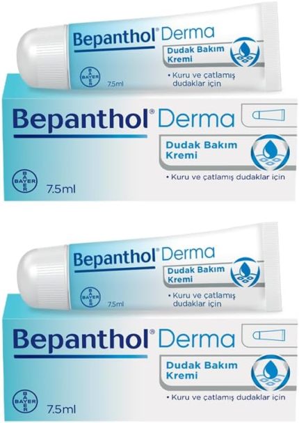 Dudak Bakım Kremi 7,5 ml 2li Paket l Kuru ve Çatlamış Dudaklar İçin Günlük Nemlendirme