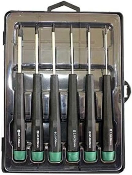 W 2262, Elektronikçi Tornavida Seti, Gri/Siyah/Yeşil, (6 Parça)