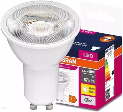 Ledvalue 6,9W(80W) Par16 Led Spot Ampul Sarı 3000K - GU10 Duy