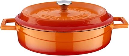 Döküm Çok Amaçlı Yayvan Tencere 24 cm Turuncu - Lv Y St 24 K2