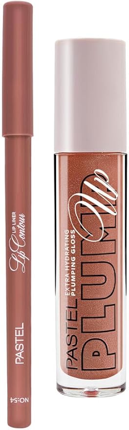 Profashion Plumping Gloss 202 + Pastel Lip Contour Liner Dudak Parlatıcı 54