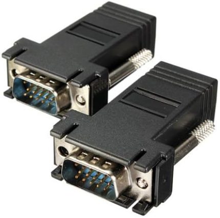 5059 Rj45 VGA Ekleme Ek 30 Metre Uzatıcı Cat5/6 Monitör Extender (2 Adet)