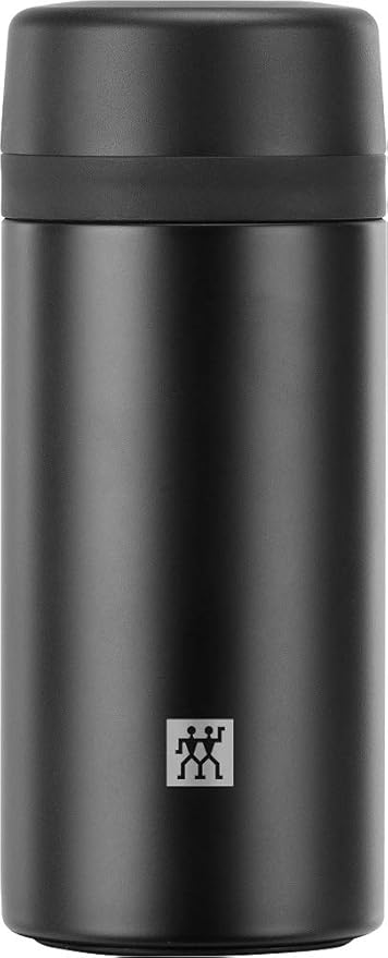 Thermo Çay Demlikli Matara, Paslanmaz Çelik, Siyah, 420 ml