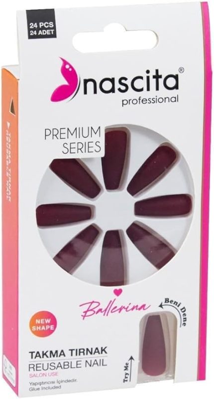 24'lü Ballerina Renkli Takma Tırnak - 154
