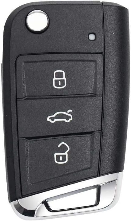 3 tuşlu modifiye katlanabilir uzaktan kumanda, araba anahtarı, anahtarsız kılıf, Volkswagen VW Golf 7 GTI MK7 Skoda Octavia A7 Seat için