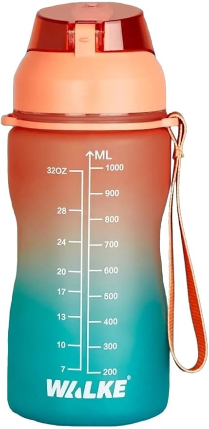 Premium Bottle 1.0 Litre Motivasyonel Tritan Su Matarası Su Şişesi Suluk (Bpa İçermez)