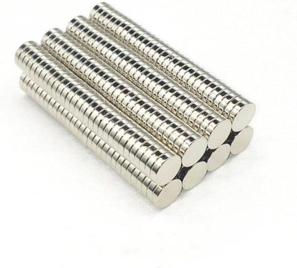 Adet 8x2mm Yuvarlak Güçlü Neodyum Mıknatıs (Çap 8 m m Kalınlık 2 mm)