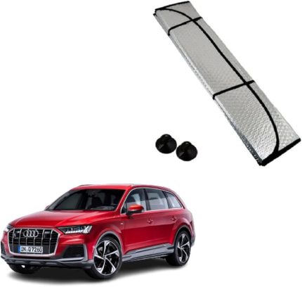 Oto Ön Cam Araba Güneşliği Katlanabilir Dışı Alüminyum Metalize Arası Balonlu Katlanabilir Güneşlik (130 * 60)