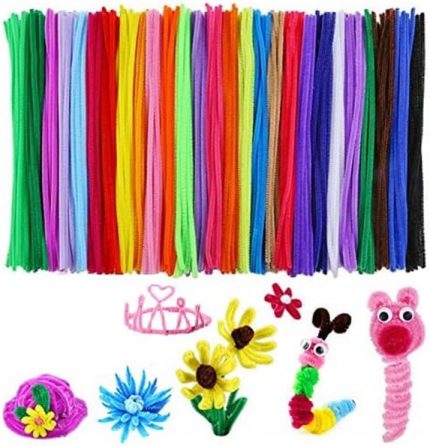 Renkli 30 Cm 50'li 1 Paket Artlantis 30 Cm Renkli Tüylü Tel 50 li 1 Paket