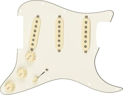 Prewired Pickguard Strat TexMex beyaz 0992343509