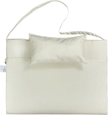 KATLANIR ÇANTA ŞEZLONG MİNDERİ, YASTIKLI MİNDER (KREM)