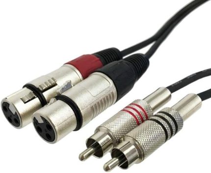 2 Rca Erkek- 2 Xlr Dişi Kablo 3 metre