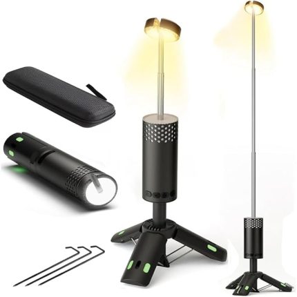 Açık Teleskopik Kamp Işık 10000 mAh Taşınabilir LED İş Işık Mıknatıs Tripod Bankası Çadır Teleskopik Kamp Fener