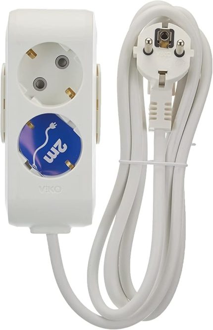 Multi-Let İkili Priz Topraklı Kablolu Çocuk Korumalı 2 Mt