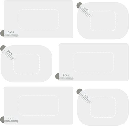 Ön Cam Montaj Etiketi, Ön Camlar İçin Etiket Kalkanı | 6 adet Araç İçi Kamera Yapıştırıcısı | Ekran Yapışkan Filmi, Araba İçin Şeffaf Ön Cam Filmi