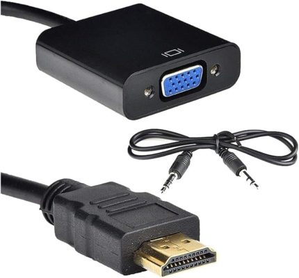 Hdmı To Vga Ses Destekli Monitör Dönüştürücü Kablo Çevirici Adaptör