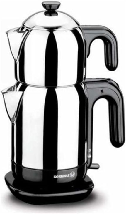 Demtez Inox/Siyah Elektrikli Çaydanlık