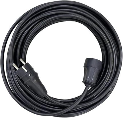 TTR Topraklı Siyah Kauçuk Seyyar Uzatma Kablosu (20 METRE)