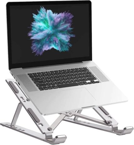 Laptop Standı Macbook Standı Notebook Standı Tüm Laptoplarla Uyumlu Bilgisayar Standı Taşınabilir Metal Kaymaz Standı Dizüstü Bilgisayar Stantları Stant Stand