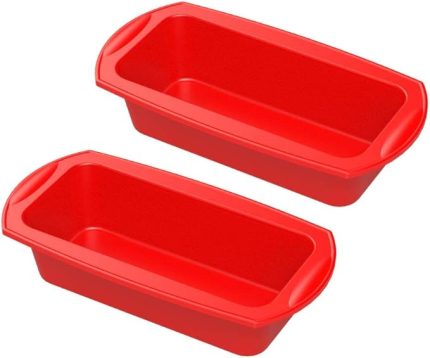 Silikon ekmek pişirme kalıbı, 2'li set silikon kek ve ekmek kalıbı, yapışmaz kutu kalıbı, pasta 27,5 x 14 x 6,5 cm