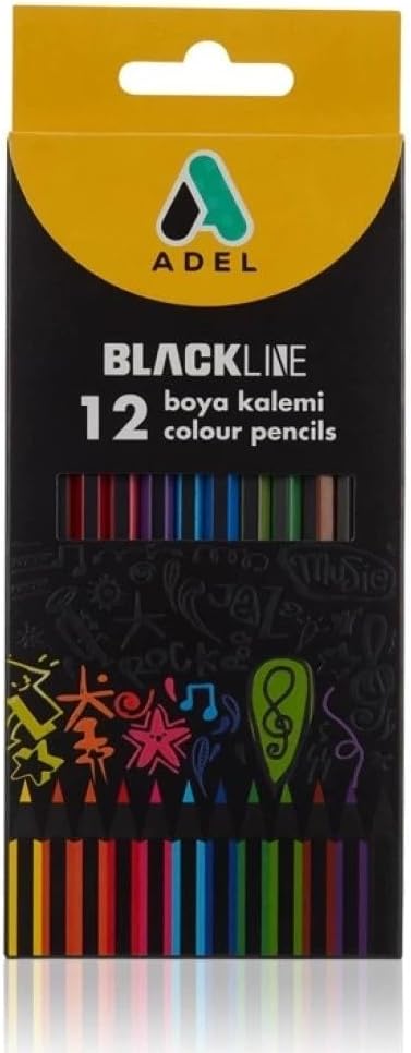 Blackline Boya Kalemi 12 Renk, Tam Boy