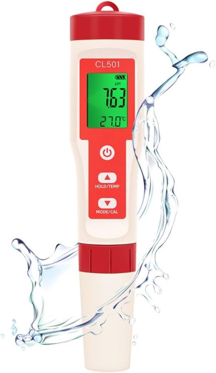 5'i 1 arada Su Kalitesi Test Kalemi Klor PH ORP H2 Sıcaklık Test Ölçer Çok İşlevli Deniz Kültürü Su Kalitesi Test Cihazı İçme Suyu Akvaryum Su Ürünleri ştiriciliği Yüzme Havuzu Çok renkli