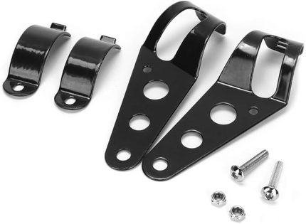 Far Braketi, Alüminyum Alaşımlı Siyah Motosiklet Far Montaj Braketi 1,5‑2 inç Destek Tutucu