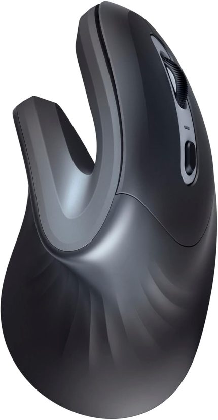 23507 Verro Ergonomik Kablosuz Fare Kablosuz Dikey Fare (60° Dikey Açı, 800-1600 DPI, 6 6 Tuş, PC ve Dizüstü Bilgisayar) Siyah