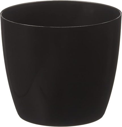 YK01 Yakut Saksı No:1 Drenaj Aparatı ile Birlikte, Siyah, 11cm, 0.68 Litre