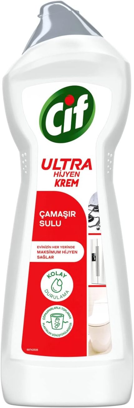 Ultra Hijyen Krem Yüzey Temizleyici Çamaşır Sulu Katkılı Leke Çıkarıcı Yağ Çözücü 675 ml