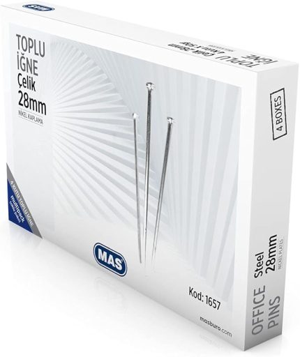 Multipack Toplu İğne 50 Gram Nikelli 28 Milimetre 4 Paket