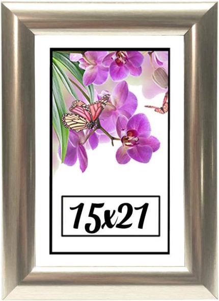 Cerceve Hediyelik Çerçeve Ev Home Ofis Kişiye Özel Resim Çerçevesi Masaüstü 15X21 15X21-Lam22-Gümüş