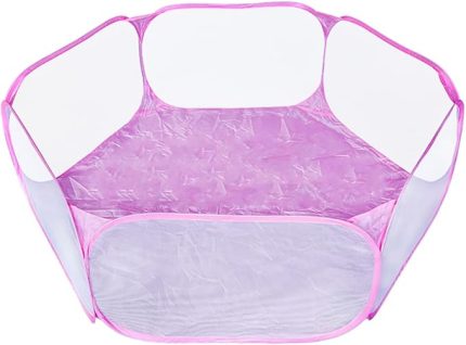Katlanabilir Taşınabilir Okyanus Top Havuzu Çadırı Kapalı Açık Oyuncak Pembe 1 Yaşında+