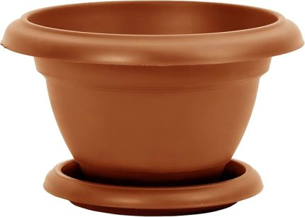 VM03 3 No Villa Menekşe Saksı Set 2 Litre 22 Cm, Kiremit