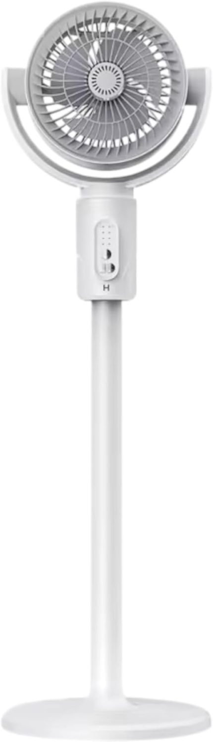 Fonksiyonlu Uzaktan Kumandalı Kule Vantilatör, 5 Hız Ayarlı, Otomatik Salınım, 8 Zamanlayıcılı, Şarjlı Beyaz