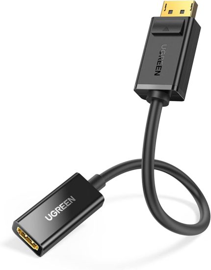 Display Port to HDMI 1080P Dönüştürücü Adaptör Siyah