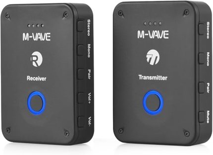 Kablosuz Kulaklık Monitör İletim Sistemi Şarj Edilebilir 2.4GHz Verici ve Alıcı Mono/Stereo Anahtar 24bit/48KHz Kayıpsız Dijital İletim Stüdyo Grubu Provası Canlı Performansı için Ses Kalitesi