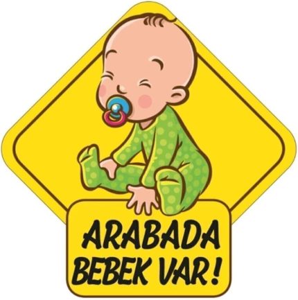 Bebek Var Araba Stickeri 15X15Cm