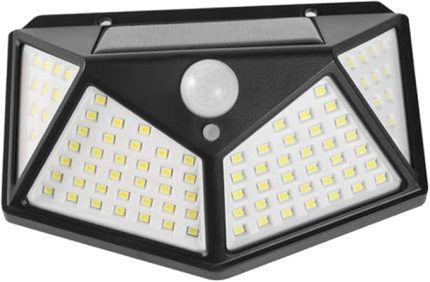 Solar lamba 100 LED PIR hareket sensörlü dış duvar lambası IP65 bahçe teras - 1 adet