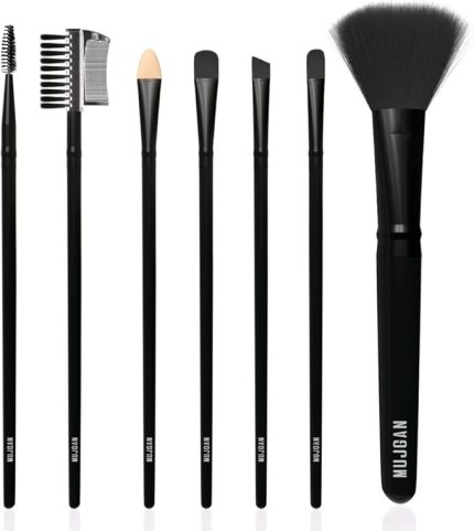 7'li Makyaj Fırça Seti Siyah 1 Paket (1 x 1 Adet)