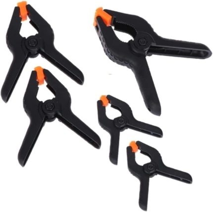 Kıskaç Klips Yaylı Işkence Plastik Kelepçe Güçlü Mafsallı Çene 5 Parça