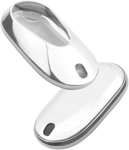 Mercedes C S Sınıfı W206 W223 2020-2023 2024 GLC X254 EQS V297 EQE V295 Anahtar Kılıfı Araba Anahtarı Gövdesi Uzaktan Kumanda TPU Koruyucu Kılıf Radyo Bağlantıları Araba Aksesuarı (Gümüş)