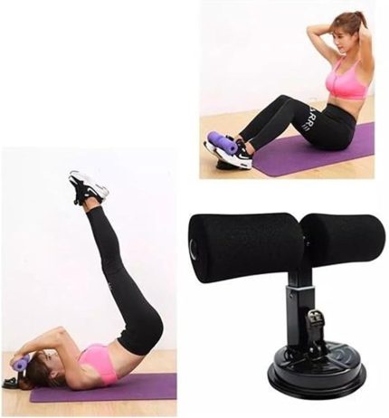 Vantuzlu Kas Yapıcı ve Yağ Yakıcı Mekik Aleti - Vücut Şekillendirme, Kas Geliştirme ve Yağ Yakma İçin İdeal Spor Aleti, Dayanıklı ve Kaymaz Tasarımlı, Siyah, CKS-1