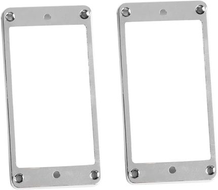 2 Adet Pikap Montaj Halkası, Düz Tabanlı Metal Humbucker Pikap Montaj Halkası çerçeve Köprü Boyun Manyetikler çerçeve