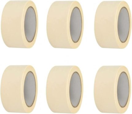6 Adet Maskeleme Bandı Boya Bandı 36mm X 25m Kağıt Bant