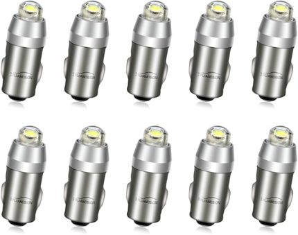 BA7S LED Ampuller Beyaz DC 12V 24V COB Çip LED Ampul Yedek Araç İç Gösterge Panosu Uyarı Işıkları (10'lu Paket)