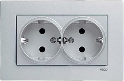 Novella Gümüş Ikili Toprakli Priz Çarpma Karşıtı Çocuk Korumalı