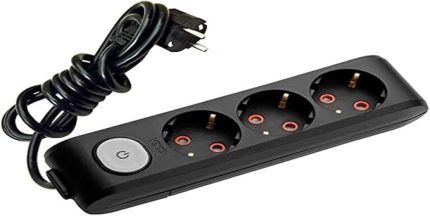 Multi-Let Siyah Üçlü Priz Anahtarlı Topraklı Çocuk Korumalı 5 Mt