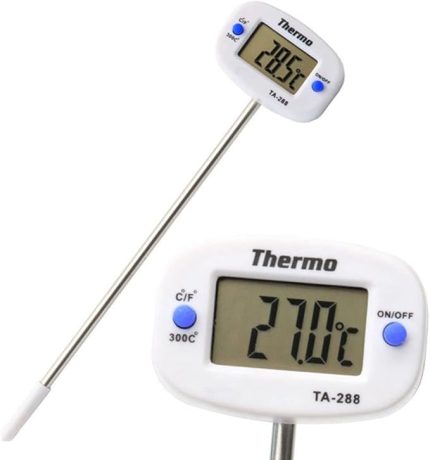 Thermo Ta-288 Oynar Başlıklı Dijital Mutfak Yemek Termometresi Paslanmaz Çelik Sıcaklık Ölçer
